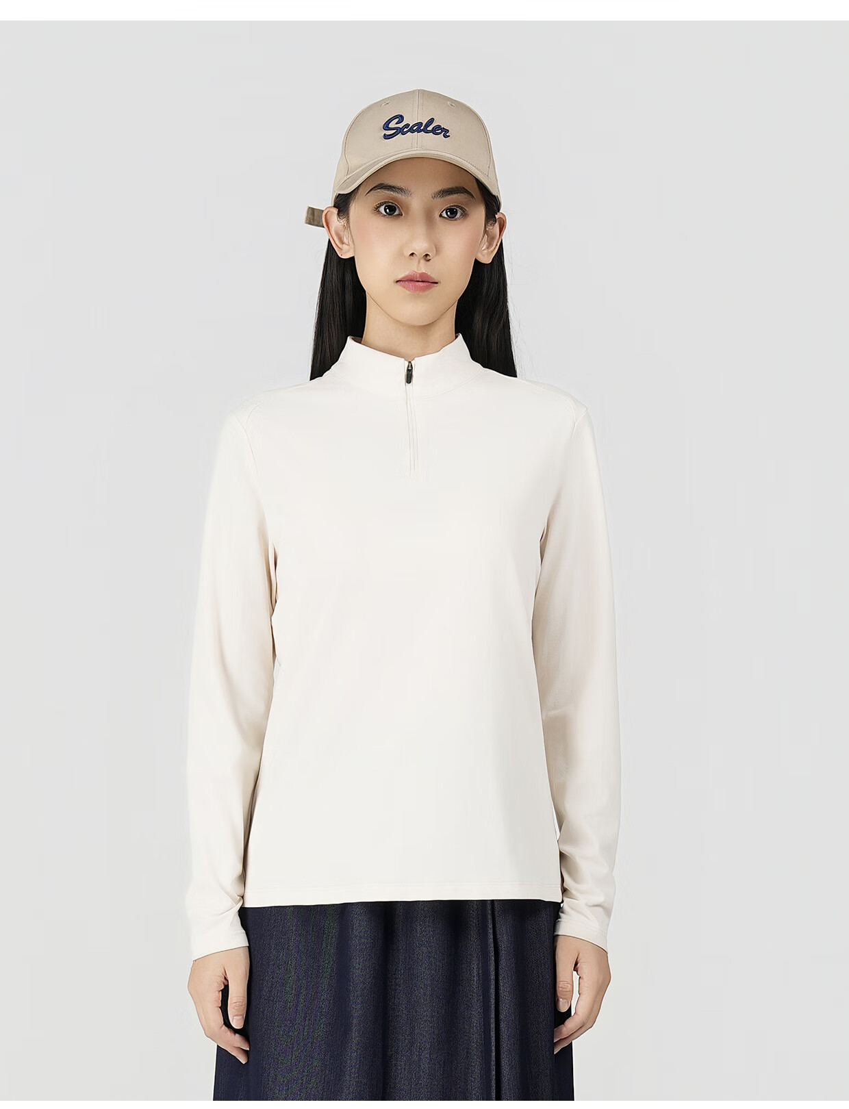 SCALER Outdoor Long Sleeve T-Shirt High Elastic Antibacterial Moisture-Wicking Quick-Dry Running Hiking UV Protection Top F4616D26 16