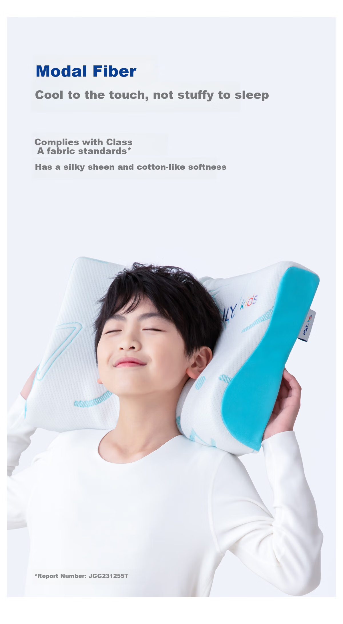 MLILY Zero Pressure Memory Foam Pillow for Elementary School Students, Adjustable Height, Suitable for Children Aged 3-6 Teenagers, Low Pillow Gift Box 7