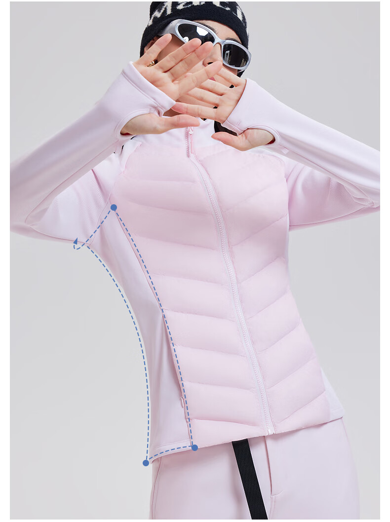 Cosleaf Lightweight Women's Down Jacket New National Standard 95% Goose Down Outdoor Warm Running Sports Slim Fit Yoga Top 5