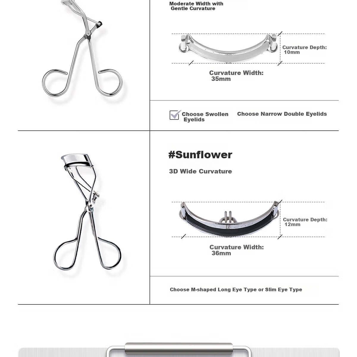 Everbab Aibella Ultra Wide-Angle Frameless Comb Eyelash Curler Suitable for All Eye Shapes, Gentle on Eyelashes 11