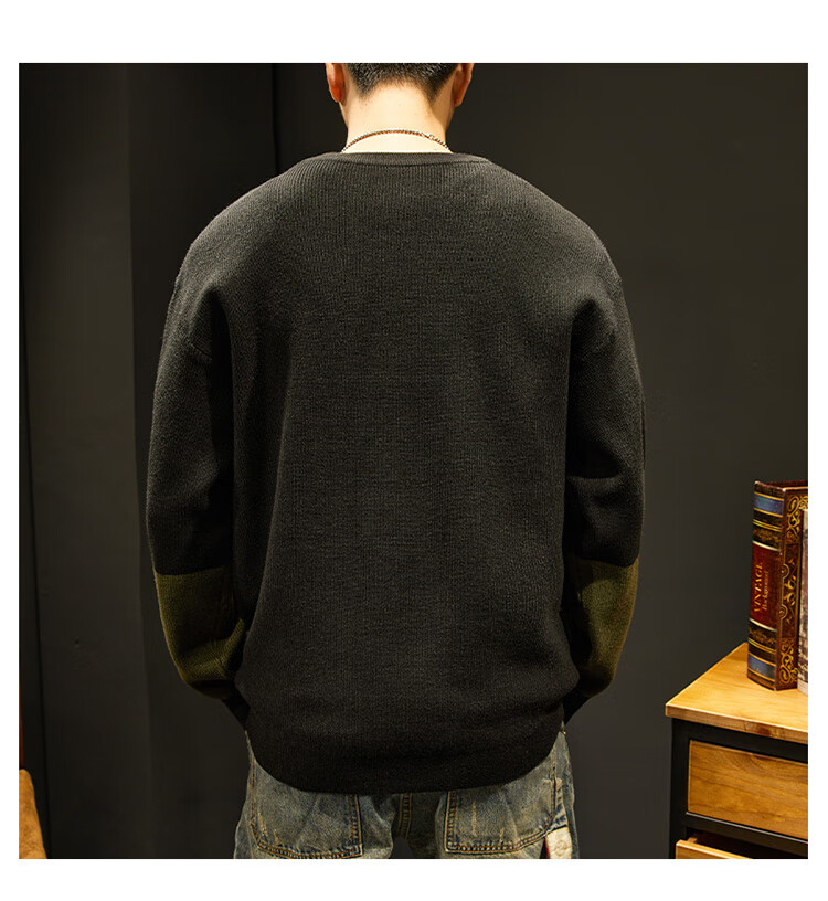 JEEP Men's Winter Loose Warm Premium Knit Sweater Walnut Color 3XL 4