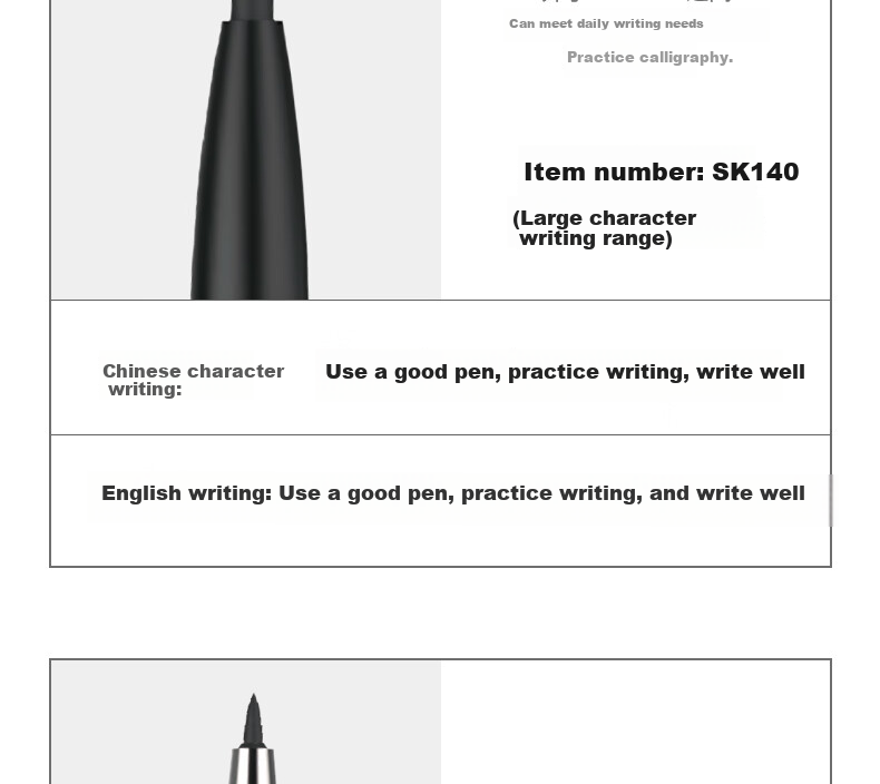 Deli Oriental Calligraphy Small Regular Script Elegant Brush Pen for Line Drawing Practice, Cangcang Color Soft Tip Calligraphy Brush for Students And Adults, Signature Practice And Invitation Writing Pen, 6 Pens/box DF8S 6