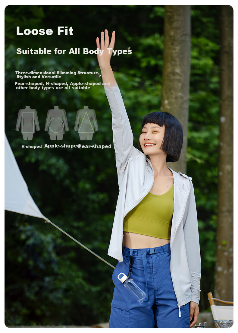 VVC Sun Protection Clothing for Women, Ice Silk Cool-Feeling Breathable UV-Resistant Shawl, Urban Light Outdoor Short Jacket, Simple White 1.0 6