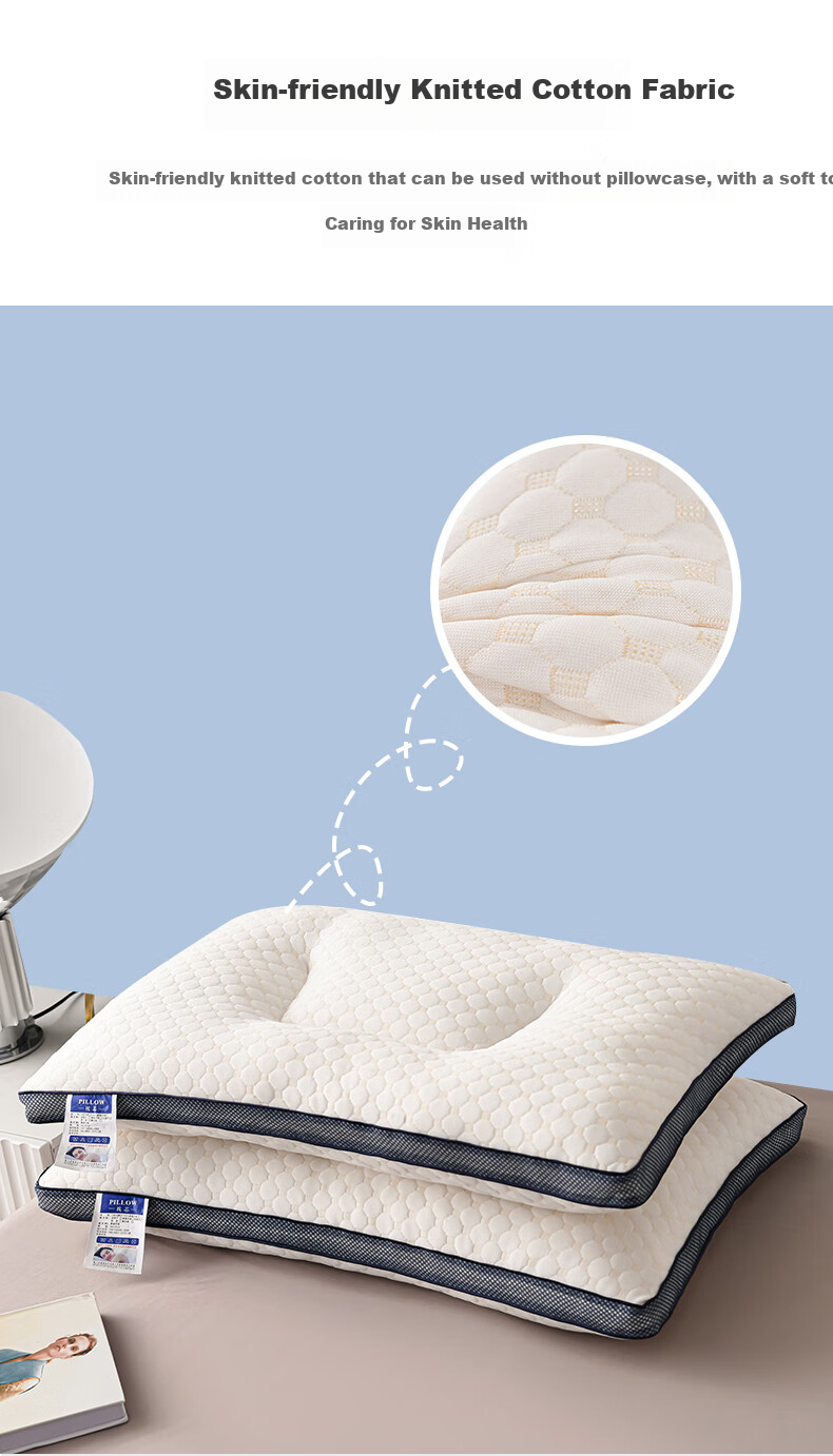 Hodo Cervical Pillow, Deep Sleep Neck Support, Adult-Specific Pillow Core, Home Massage Pillow, 48*74cm, One Piece 8