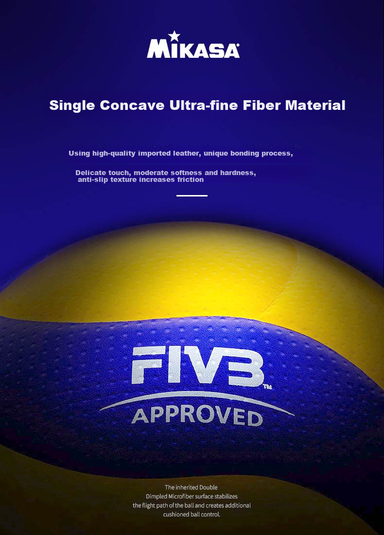 Mikasa Volleyball, Official Match And Training Ball, Size 5 Standard Volleyball, VQ2000 5