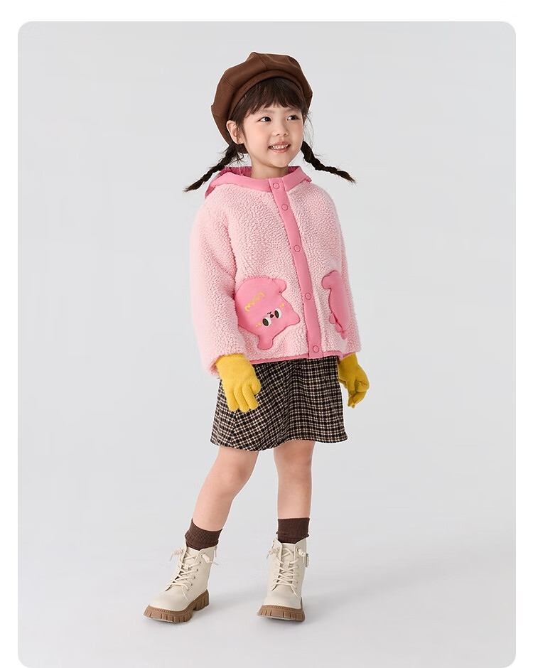 BALABALA Kids' Outerwear Boys Girls 2025 Autumn Winter Soft Fleece Anti-static Warmth 208425105202 9