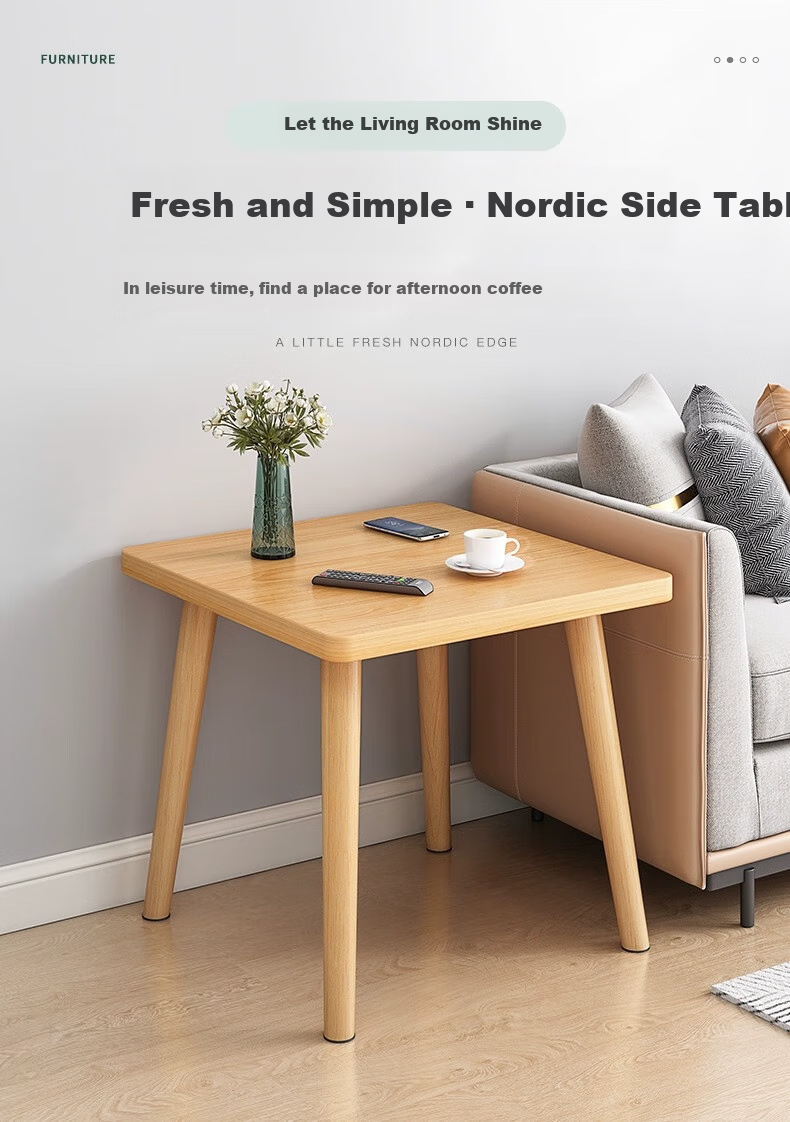 XIAOJIANGCAI Side Table, Sofa End Table, Coffee Table, Small Apartment Modern Table, Home Living Room Side Table, Bedroom Small Tea Table, White, 40 1