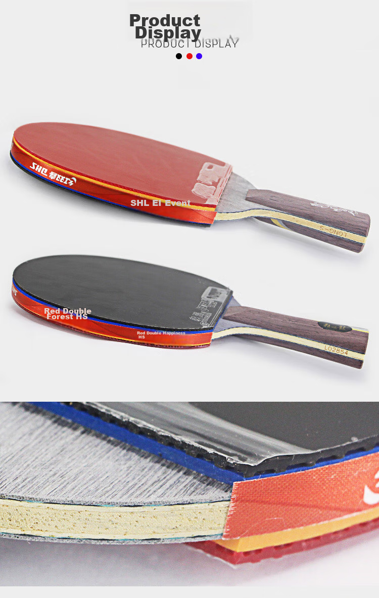 DHS Table Tennis Racket Ma Long Gift Box Set, Ma Long LONG-L Penhold Grip Single Racket, Includes Racket Case 10