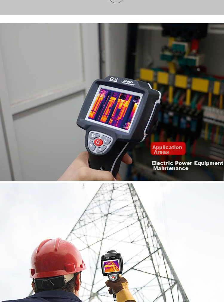 CEM DT-9875H Infrared Thermal Imager, High-End Industrial Grade, for Underfloor Heating And Electrical Leak Detection, Infrared Thermal Camera 8