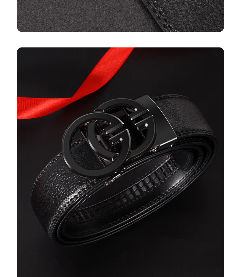 TUCANO Men's Genuine Leather Automatic Buckle Business Casual Belt Birthday Gift for Boyfriend Husband Dad Father 13