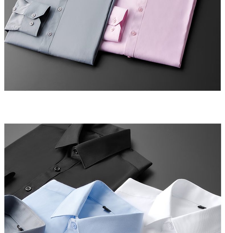 Miiow Mercerized Cotton Shirt Men's Premium White Casual Business Formal Dress Shirt 5