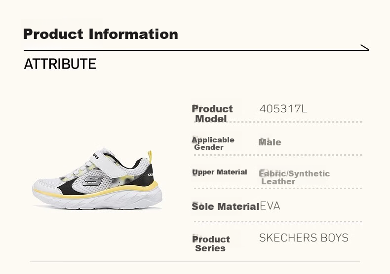 Skechers, Versatile Comfortable Children's Fashion Sports Shoes, Casual Sneakers, 303978L 17