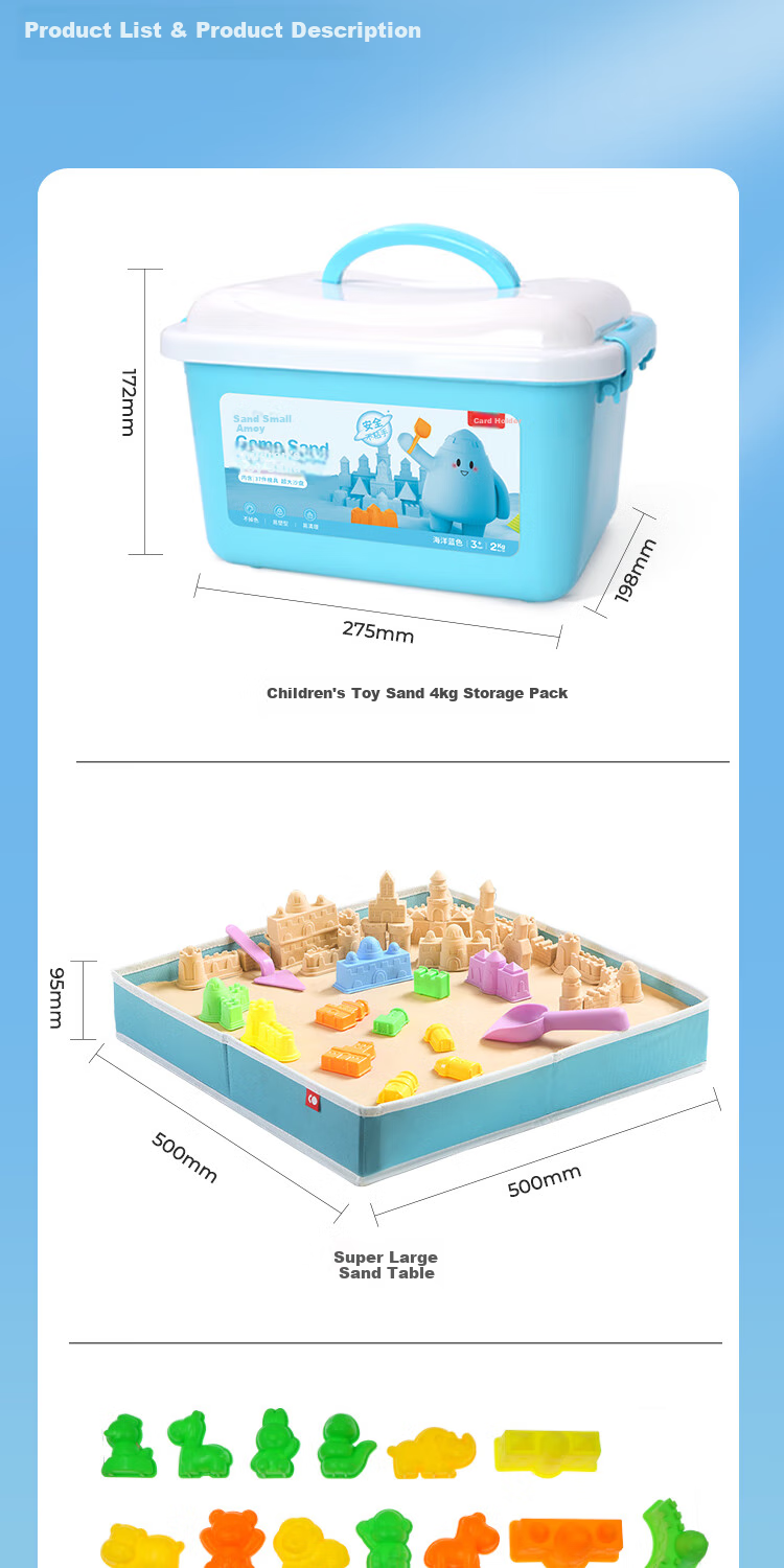 Coloyou Children's Toy, Colored Sand, Safe Non-Toxic, Beach Sand, Baby Sand Pit, 4 Jin Original Color Storage Bag, Magic Sand, Ages 3-6 14