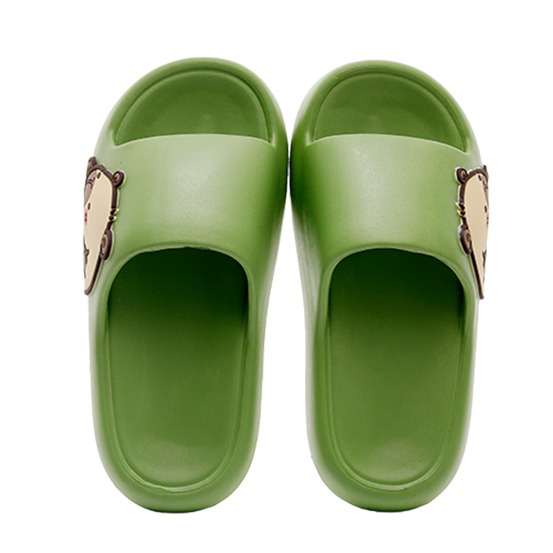Guoluofi Kids Thick-Soled Summer Indoor Cartoon Capybara Anti-Slip Slippers for Girls Green Size 26-27