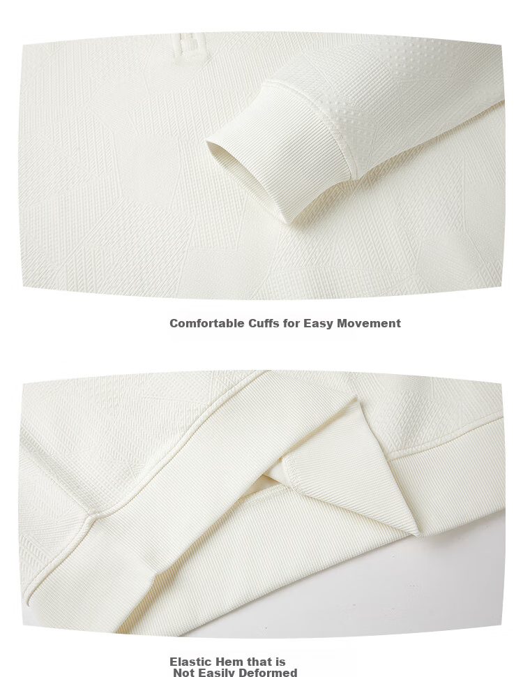 HLA Sweatshirt for Men, Zeng Shunxi's Style, Autumn Season, Irregular Texture, Stand-Up Collar, Long Sleeve, for Me 13