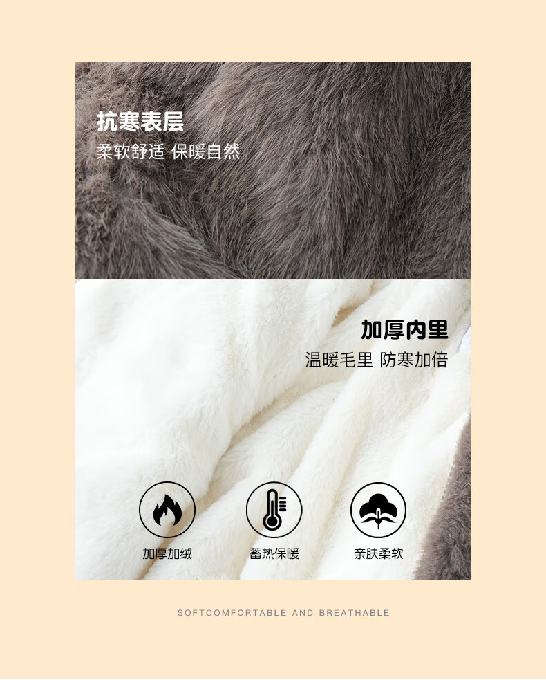 MOMOCO Kids Fleece Winter Jacket Boys Thick Cute Bear Fur Coat Light Coffee 130 1