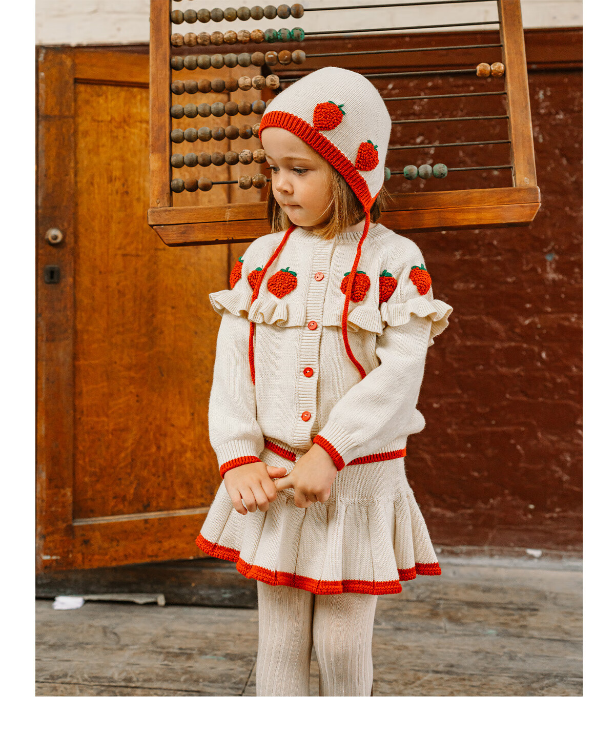 Happyology UK Hand-Embroidered Sweater Kids Baby Girls Autumn Winter Coat Knitwear 1