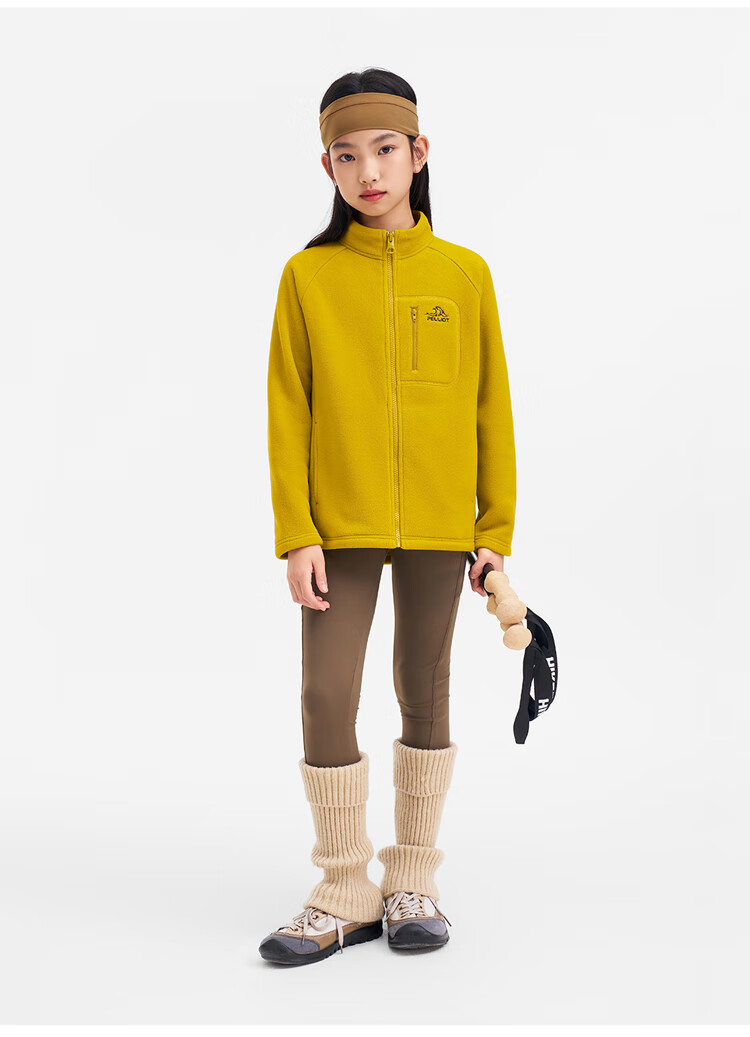 Pelliot Kids Polartec 200 Windproof Warm Fleece Jacket 135310031 Yellow Size 130 15