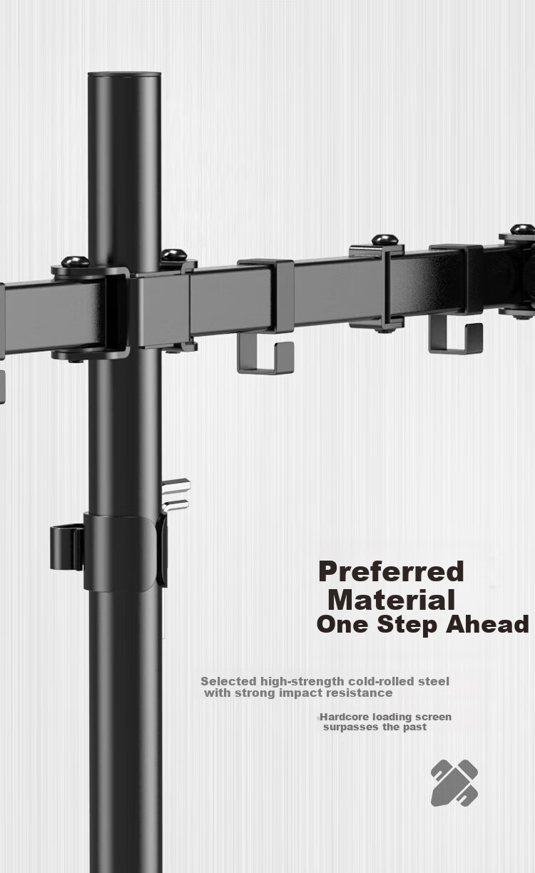 ATSCORE Dual Monitor Stand, Computer Stand for Two Screens, Display Riser And Bracket, Left And Right Dual Screen Support, 10-32 Inches 9