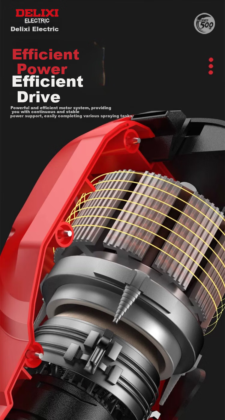 DELIXI Electric Paint Sprayer, Lithium Battery-Powered Paint Gun, High Atomization Spray Pot, Latex Paint Tool, Spraying Machine, Plug-In Model 11