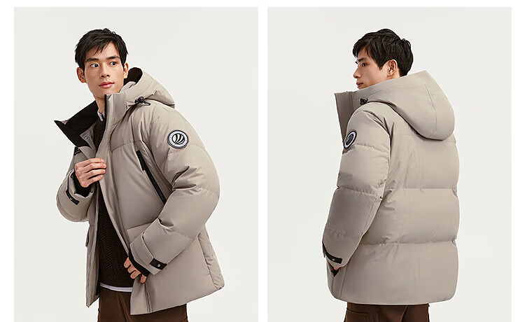 BOSIDENG Off-Season Extreme Cold Goose Down Thickened Hooded Unisex Couple Ultimate Warmth Mall Same Style Down Jacket 26