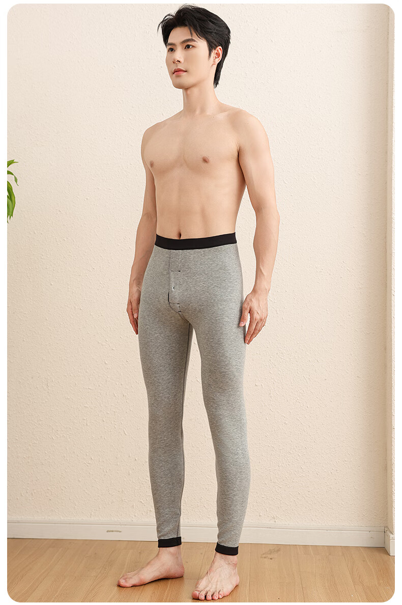 Dindingsheep 25 Autumn Winter New Cashmere Thermal Pants Thick Men's Autumn Trousers Heating Cold-Proof Black Base Layer Windproof Pants 8