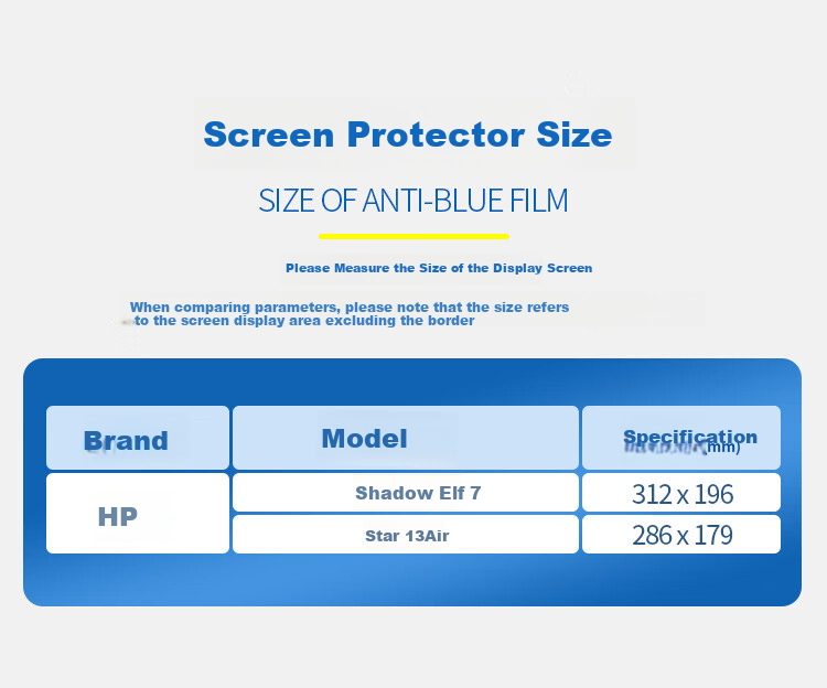 JPLAYER High-Definition Transparent Screen Protector, 16.1 Inches (16:9), Suitable for HP Shadow Elf 9/8/Light Shadow Elf 9/8, Anti-Scratch LCD Film, 2-Pack 5