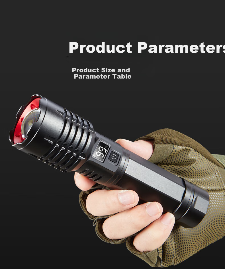 Aokesi High-Power Flashlight, Ultra-Bright Outdoor Zoomable Long-Range Rechargeable Multi-Functional Waterproof Portable Long Battery Life for Home Use 26