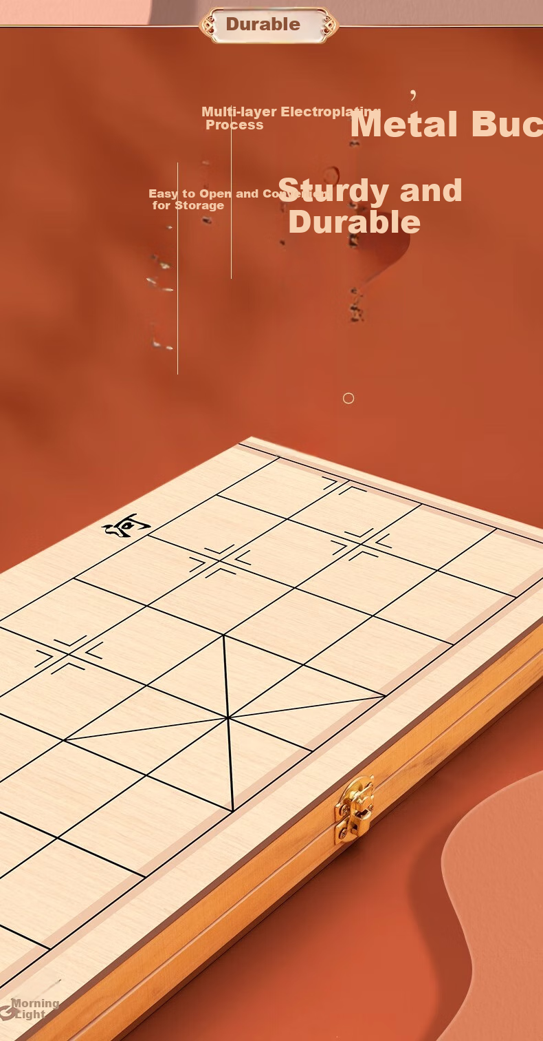 M&G Stationery Chinese Chess, Children's Magnetic Board Game, Portable Folding Magnetic Set for Elementary School Students, Small Size Birthday Gift 6