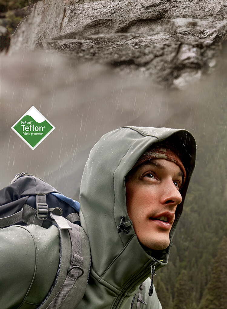 NORTHLAND 25 New Men's Softshell Jacket Outdoor Water-Repellent Windproof Warm Fleece-Lined Hooded Hiking Mountaineering Jacket 2