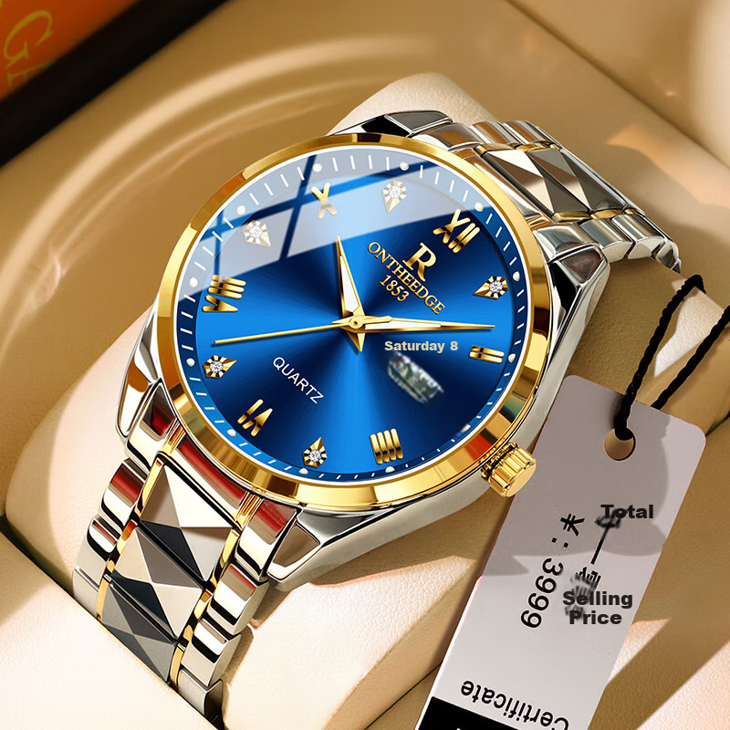 GEORGCOUNT Men's Business Mechanical Quartz Watch for Teenagers, Middle School And High School Students, Waterproof Men's Watch, New Model 2025