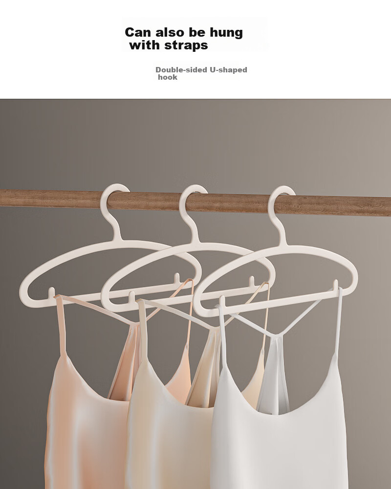Fanyejia Simple Non-Marking Hangers, 10 Pack, Space-Saving Home Use, Non-Slip Clothes Hangers, Dual-Use for Students' Dormitory, Suitable for Wet And Dry Clothes 4