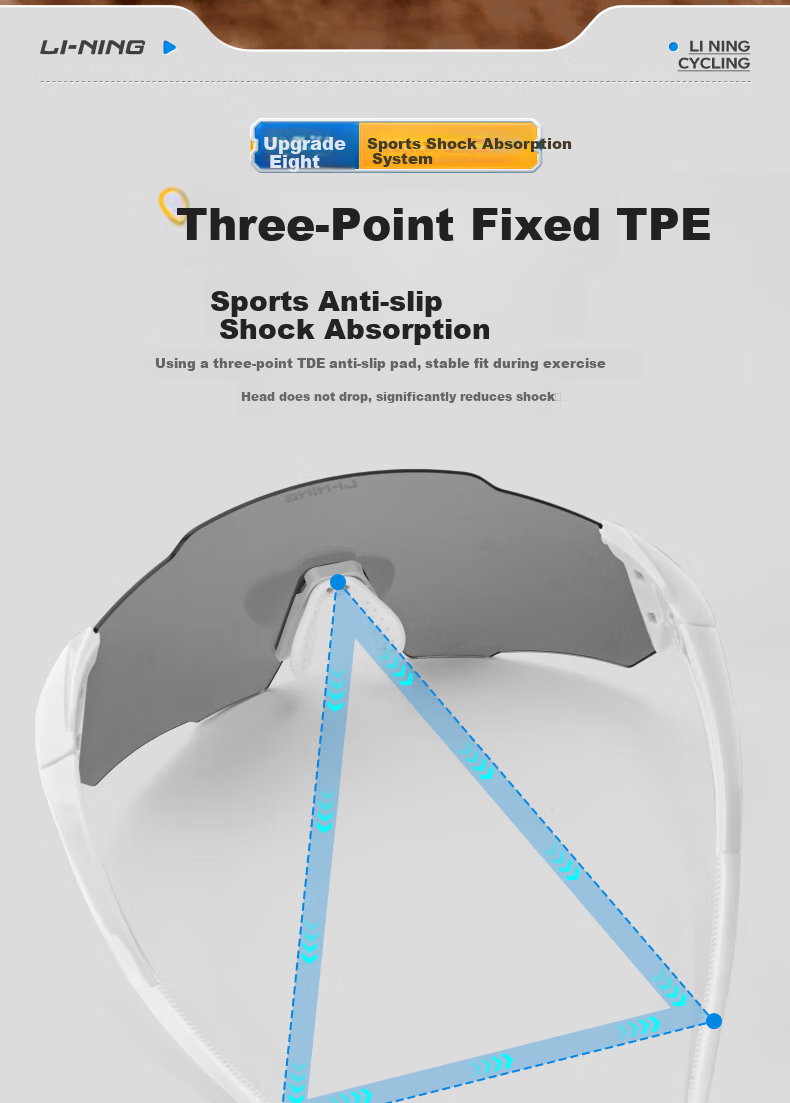 Li-Ning Cycling Glasses, Day And Night Use, Protective Goggles, Windproof Sunglasses, Bicycle Windproof Running Hiking Sports Outdoor 12