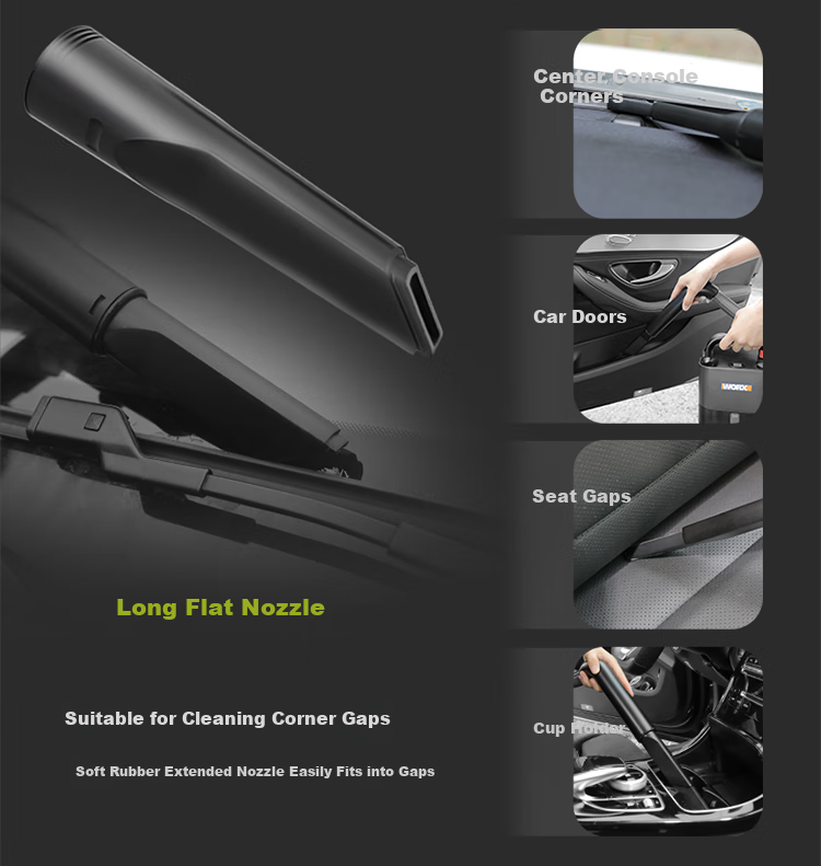 WORX 20V Lithium Battery Car Vacuum Cleaner WU035.9 (Bare Tool) Rechargeable for Car And Home Use 11