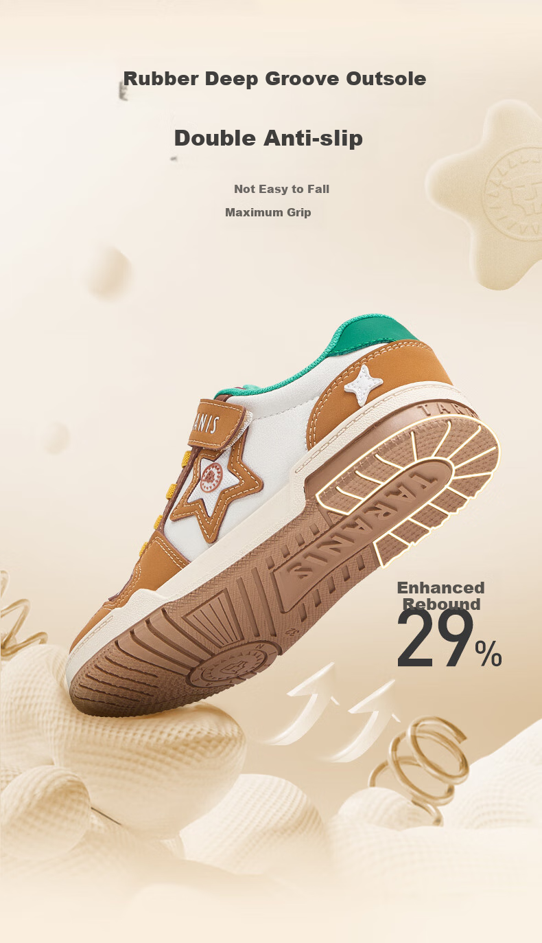 TARANIS Kids Spring Children's Sneakers for Boys And Girls, Non-Slip Soft-Soled Sports Shoes, Fashionable Casual Shoes, White/colorful, Size 31 2