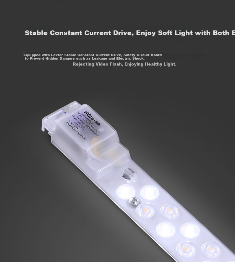 NVC LED Magnetic Ceiling Light Strip Replacement Lamp Core Tube 22W Cool White Single Piece (Connectable) 5