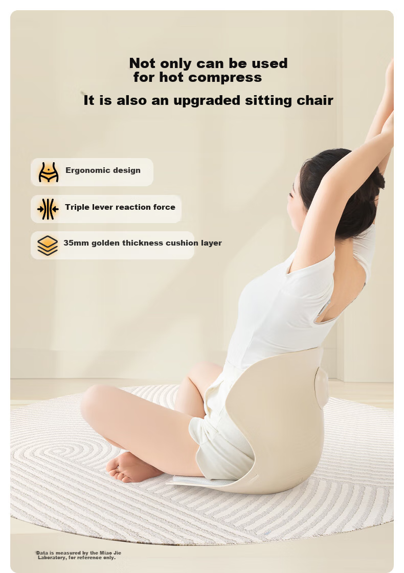 MIAOJIE MH02 Lumbar Support Chair, Waist Massager, Ergonomic Chair for Home And Office Use, Posture Correction with Heat Therapy, Practical Birthday Gift, Gray, Size M 5
