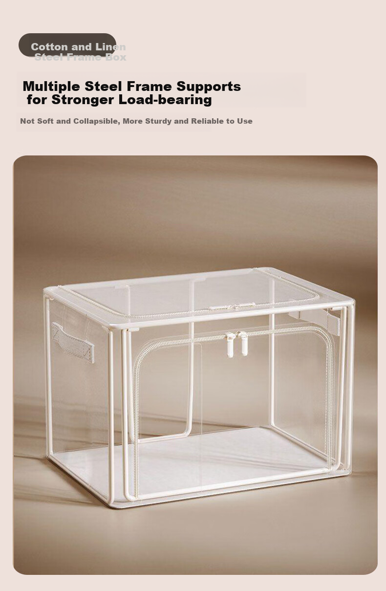 Siwangongli Fabric Storage Box, Cotton And Linen Storage Box, Clothes And Quilt Organizer, Clothing Storage Box, Baina Box, 66L 2