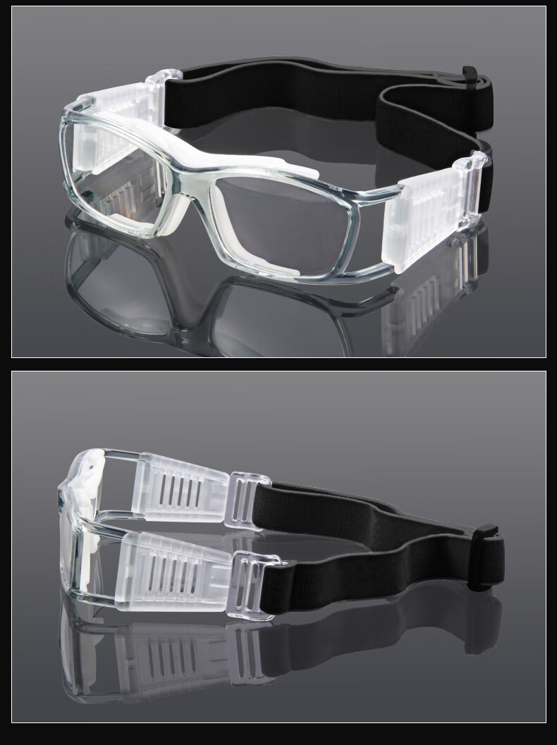 Carpenny Professional Basketball Sports Glasses Prescription Compatible Anti-Collision Anti-Fog Ultra-Light Protective Goggles for Basketball and Soccer with Anti-Drop Design 3