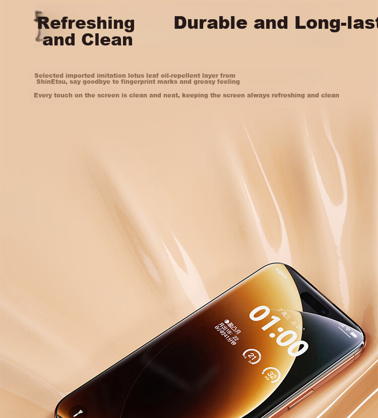 BASEUS [AR Anti-Glare] Tempered Glass Screen Protector for IPhone 17 Pro Max, Full Coverage HD Clear Dust-Free Installation Protective Film, 2-Pack 13