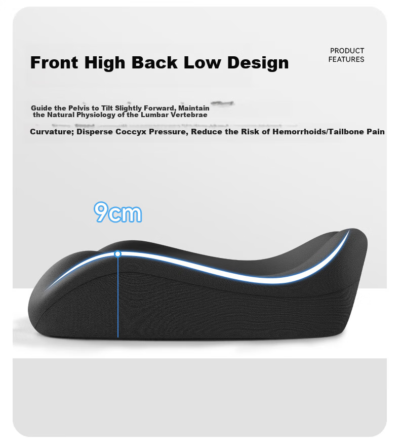Mixiaoshu Chair Cushion, Office Seat Comfort Aid, Memory Foam, All-Season Buttock Pad, Chair Seat Cushion, Butt Pad 11