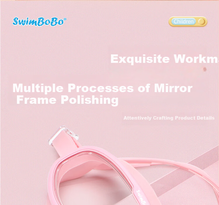Swimbobo Children's Large Frame Swimming Goggles, High-Definition Anti-Fog Waterproof Diving Glasses for Boys And Girls, Swimming Equipment S007 Blue Yellow 12