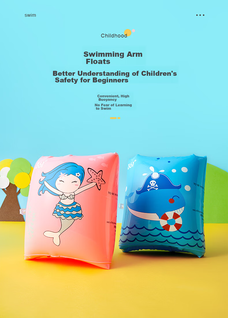 361° Adult Floating Sleeve Swimming Arm Rings Water Sleeves Swimming Equipment Beginner Swimming Arm Rings Inflatable Floating Sleeves 1