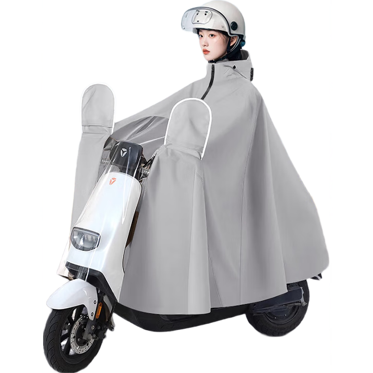 Feilinsman Electric Vehicle Raincoat Long Full-Body Thickened Enlarged Unisex Adult Motorcycle Electric Bike Rain Poncho