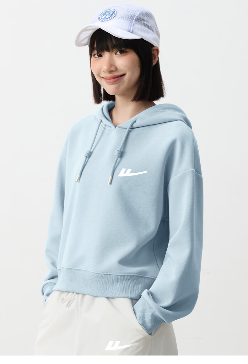 Warrior Women's Casual Sports Set 2026 Autumn Short Hooded Sweatshirt Long Sleeve Ribbed Cuffed Sweatpants Full Outfit 6