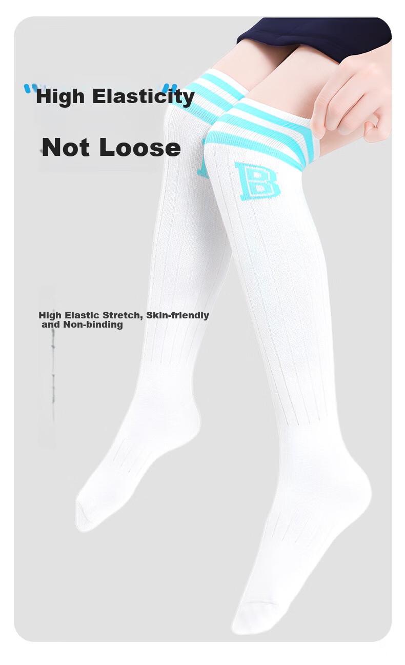 Barbie Children's Soccer Socks Spring And Autumn Boys Cotton Long Sports Socks Girls Over-Knee Basketball Socks Student Mid-Calf Socks 6