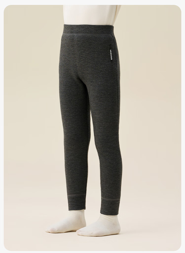 YEEHOO Wool Triple-Layer Thickened Cotton-Padded School Uniform Pants Winter Kids Boys Girls Warm Cotton Trousers 10