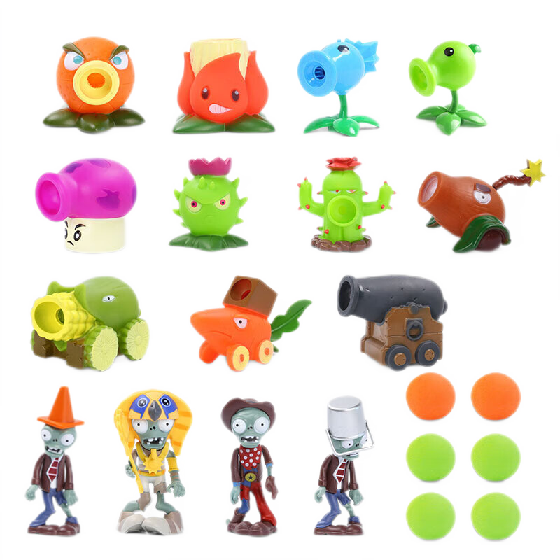 PLANTS VS ZOMBIES Peashooter Full Set Launching Doll Toy for Boys Ages 6-10 Birthday Gift