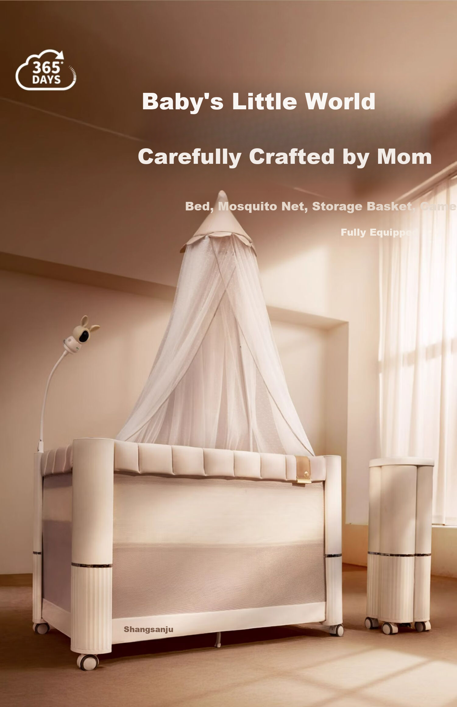 Coolbaby Cloud Baby Crib Mattress, Newborn 4D Fiber Mattress, Children's Mattress, Removable, Suitable for All Seasons 26
