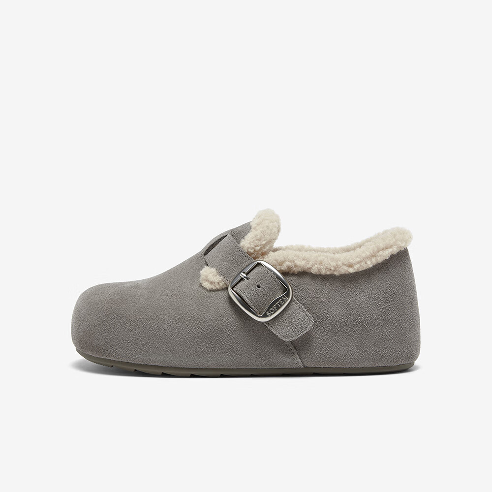 BASTO 25 Winter Birkenstock Style Trendy Retro Fleece Lined Warm Women's Flats B3047DM5 Gray 38
